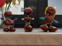 Biedronki - twórczość z wykorzystaniem darów jesieni